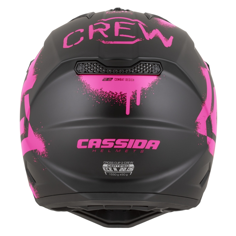 Cassida Cross Cup 2 Crew motorcrosshelm matzwart-fluoroze