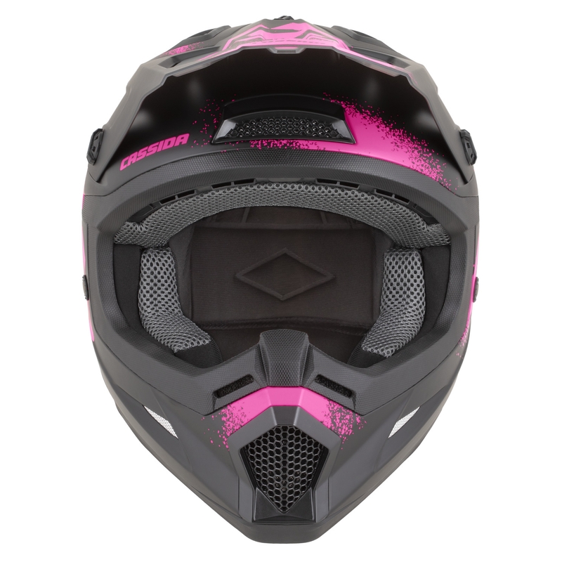 Cassida Cross Cup 2 Crew motorcrosshelm matzwart-fluoroze