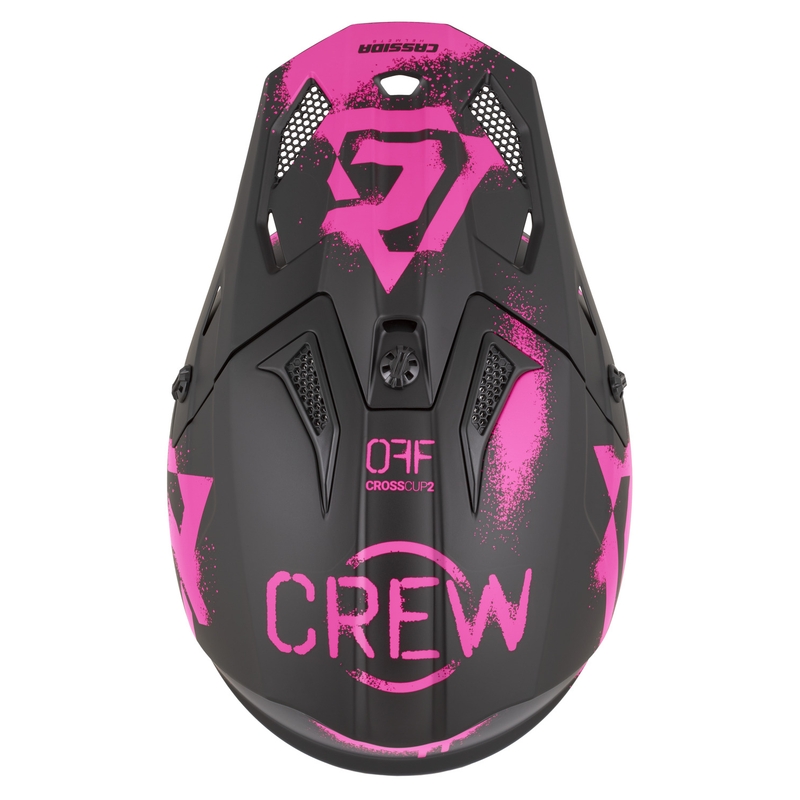 Cassida Cross Cup 2 Crew motorcrosshelm matzwart-fluoroze