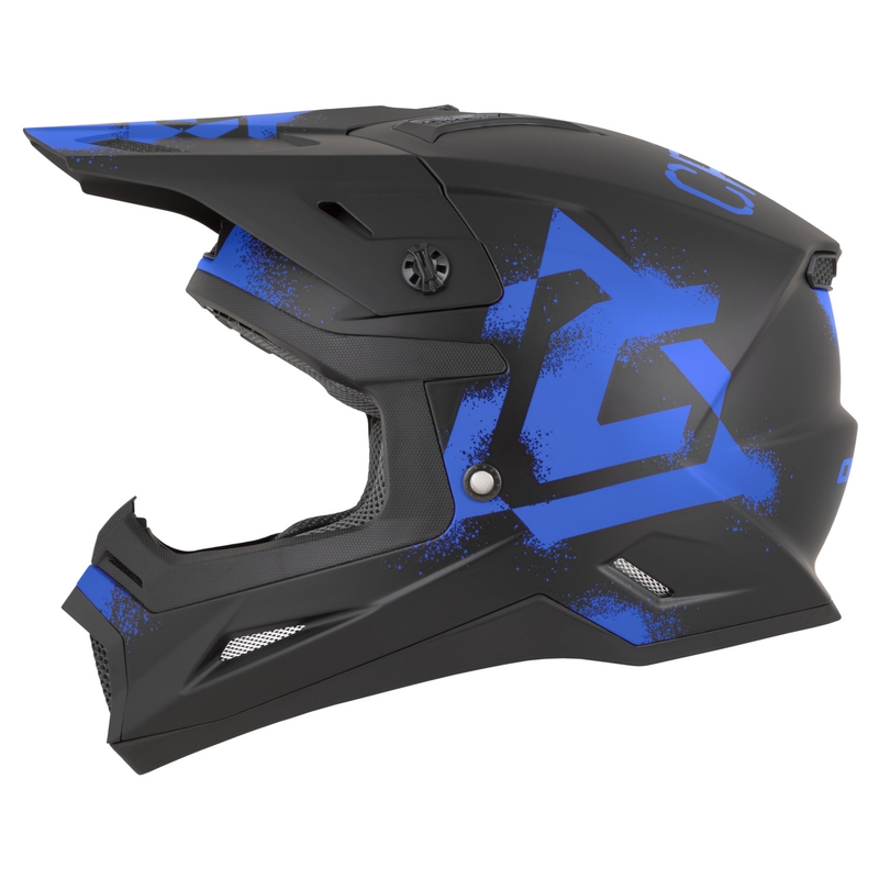 Cassida Cross Cup 2 Crew motorcrosshelm mat zwart-blauw