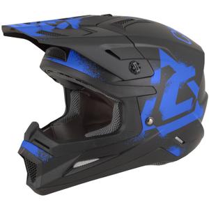 Cassida Cross Cup 2 Crew motorcrosshelm mat zwart-blauw