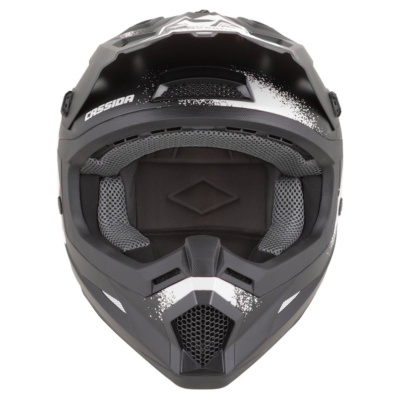 Cassida Cross Cup 2 Crew motorcrosshelm mat zwart-wit