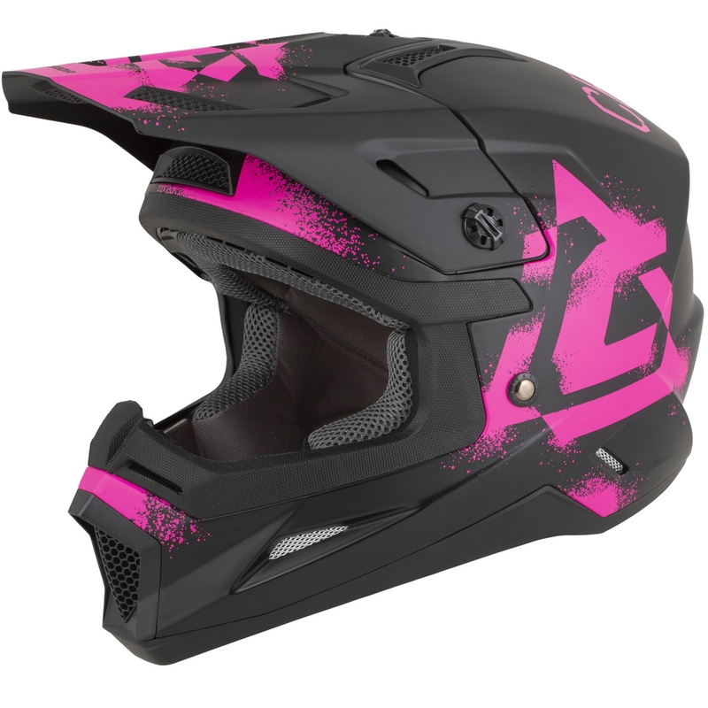 Kindermotocrosshelm Cassida Cross Cup 2 Crew Junior matzwart-fluoroze