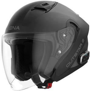 SENA Outstar 2 open motorhelm met headset, matzwart