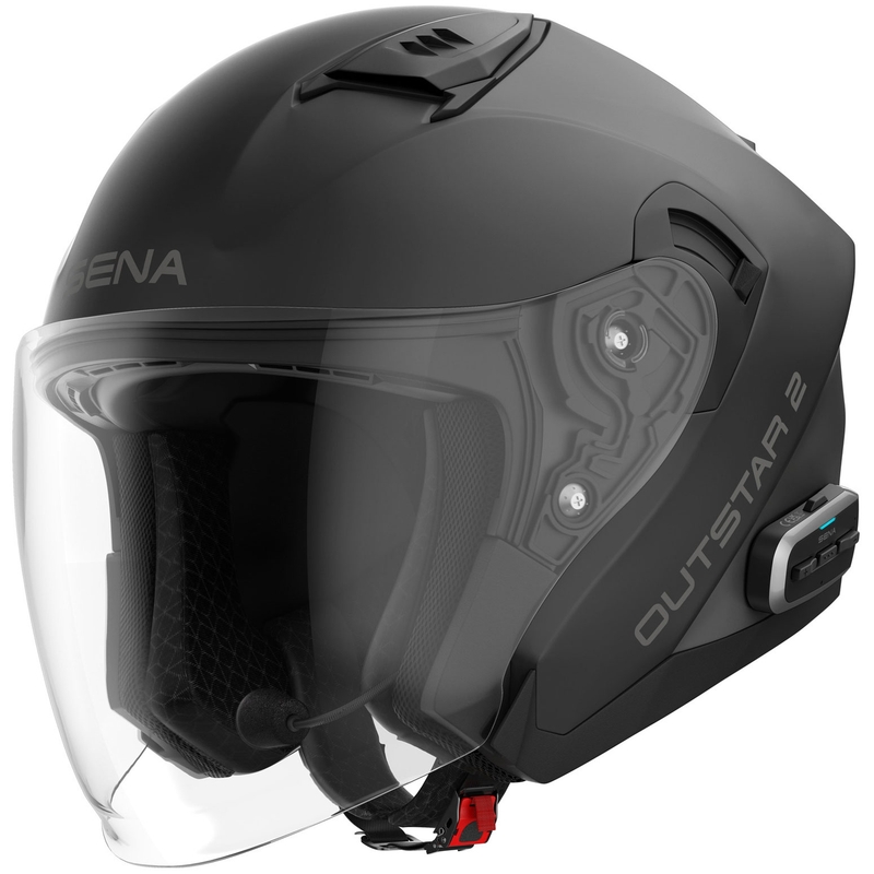 SENA Outstar 2 open motorhelm met headset, matzwart