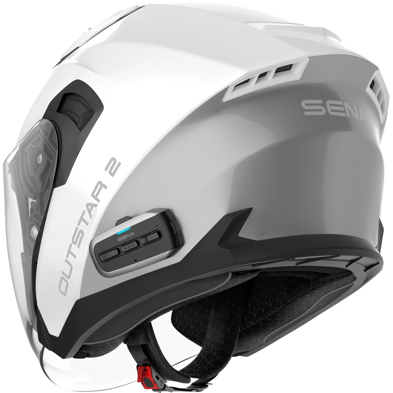 SENA Outstar 2 open motorhelm met headset, glanzend wit
