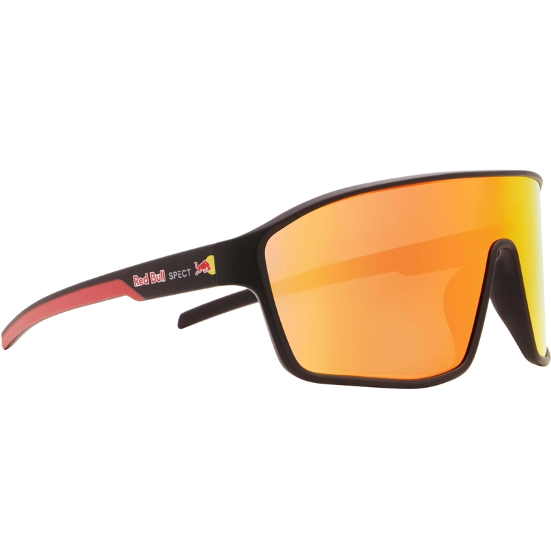Red Bull Spect Daft zonnebril, zwart met bruine glazen.