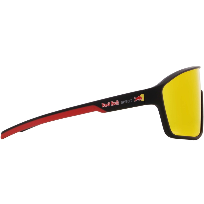 Red Bull Spect Daft zonnebril, zwart met bruine glazen.