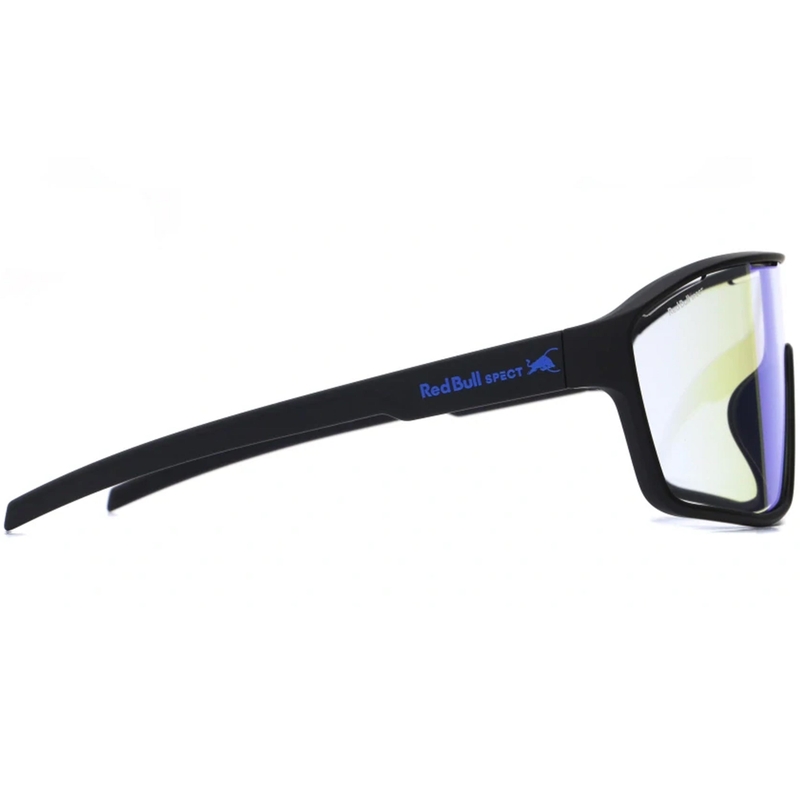 Red Bull Spect Daft zonnebril in zwart met meekleurende glazen.
