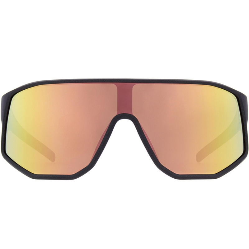 Red Bull Spect Dash zonnebril, matgrijs met groen-gouden lens.