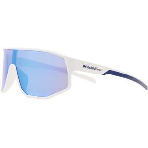Red Bull Spect Dash zonnebril, wit met blauwe glazen.