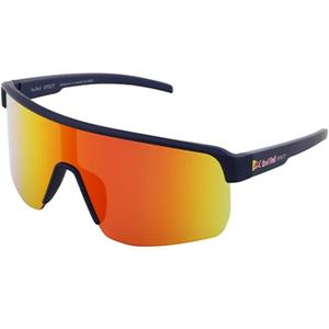 Red Bull Spect Dakota zonnebril, blauw met oranje lens.