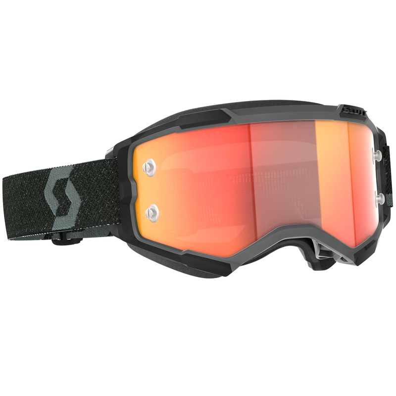 SCOTT Fury CH motorcrossbril zwart-oranje met spiegelend plexiglas
