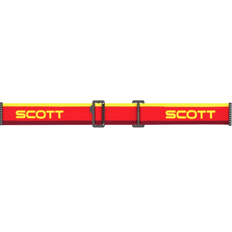 SCOTT Fury CH rood-gele motorcrossbril met geel spiegelend plexiglas
