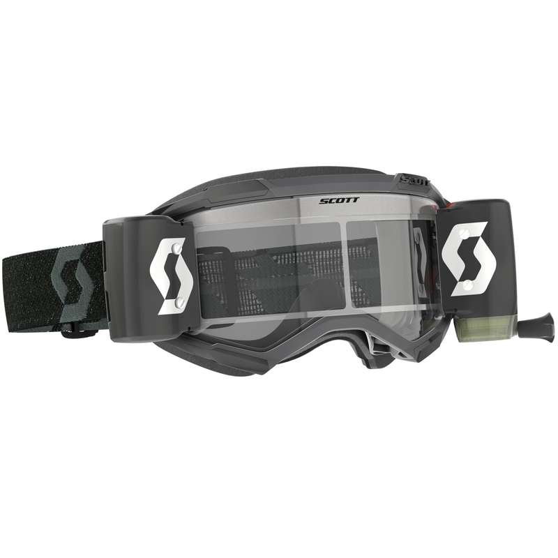 SCOTT Fury WFS motorcrossbril zwart met transparant plexiglas
