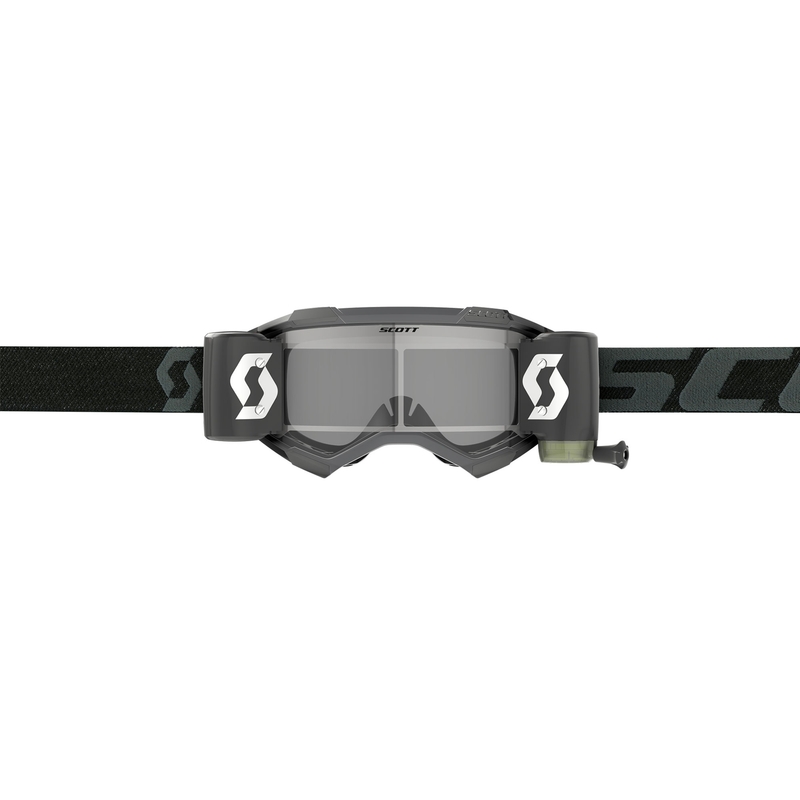 SCOTT Fury WFS motorcrossbril zwart met transparant plexiglas