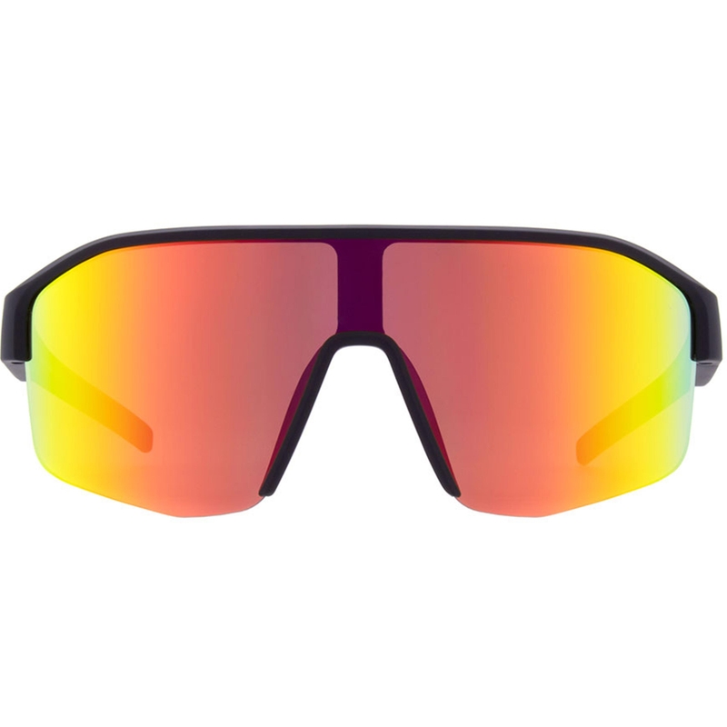 Red Bull Spect Dundee zonnebril, zwart met oranje lens.