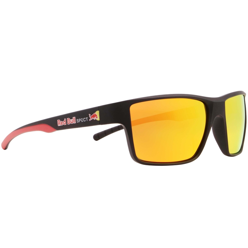 Red Bull Spect Chase zonnebril, zwart met bruine glazen.