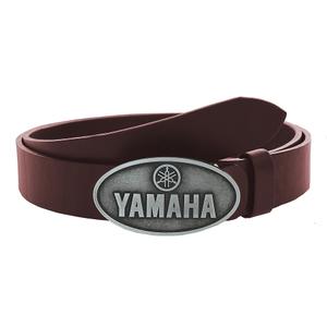 Leren moto riem met gesp Yamaha bruin