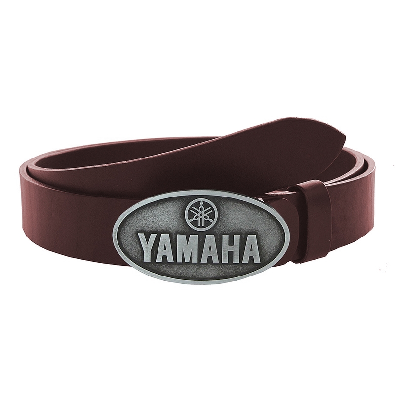 Leren moto riem met gesp Yamaha bruin