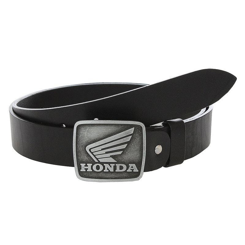 Leren moto riem met Honda gesp