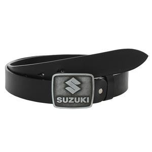 Leren moto riem met Suzuki gesp