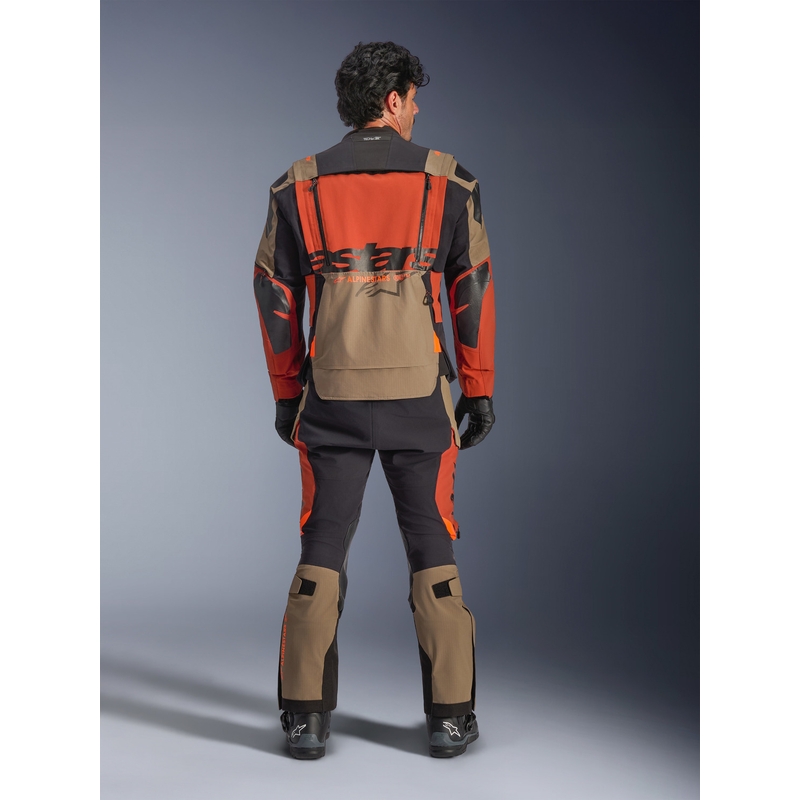 Alpinestars Halo PRO Drystar XF motorjas lichtbruin-donkeroranje-zwart