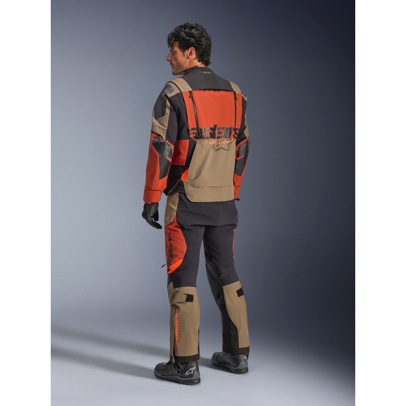 Alpinestars Halo PRO Drystar XF motorjas lichtbruin-donkeroranje-zwart