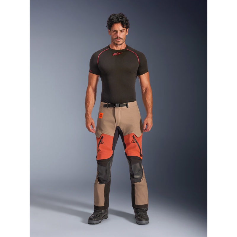 Alpinestars Halo PRO Drystar XF motorbroek lichtbruin-donkeroranje-zwart