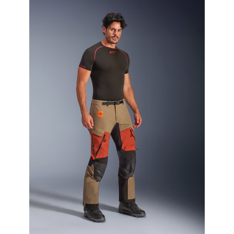 Alpinestars Halo PRO Drystar XF motorbroek lichtbruin-donkeroranje-zwart