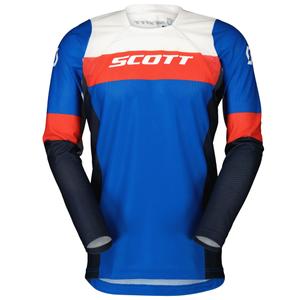 Motocrossshirt SCOTT 450 ANGLED LIGHT blauw-rood