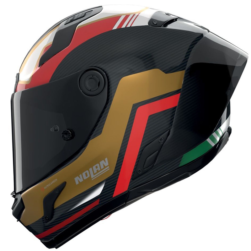 Integraal motorhelm Nolan X-804 RS Ultra Carbon Piega glanzend zwart-goud-rood-groen