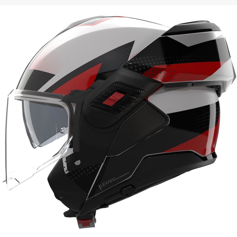 Opklapbare motorhelm Nolan N120-1 Ciclone 363 wit-zwart-rood