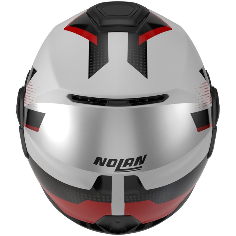 Opklapbare motorhelm Nolan N120-1 Ciclone 363 wit-zwart-rood