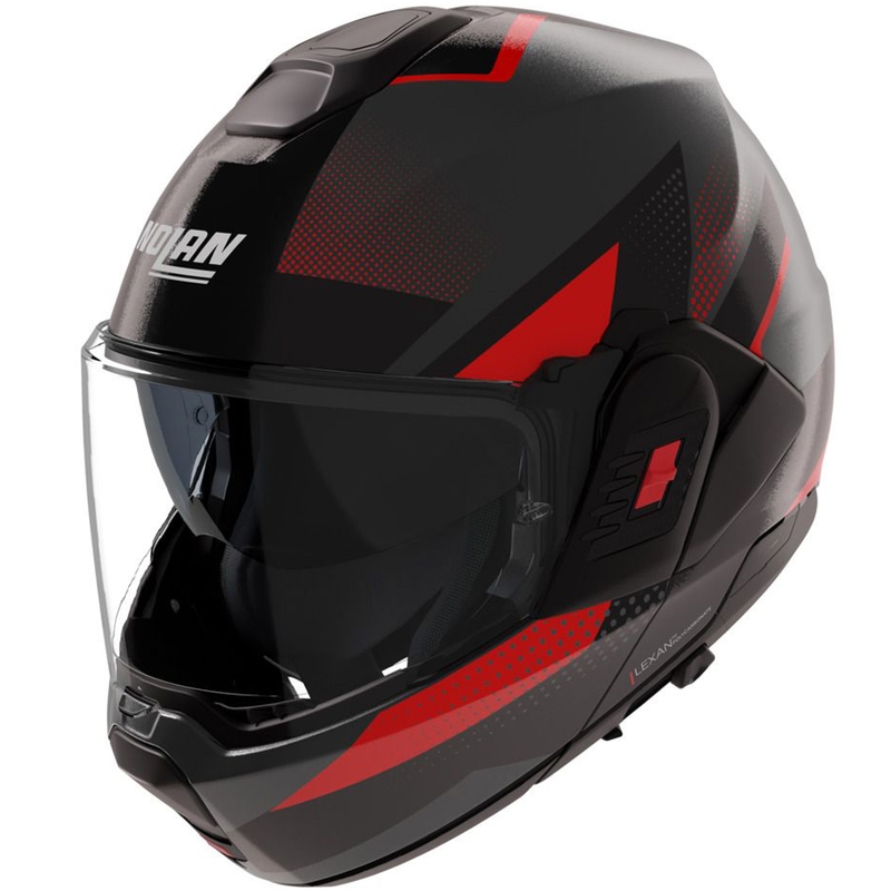 Opklapbare motorhelm Nolan N120-1 Ciclone 364 grijs-zwart-rood