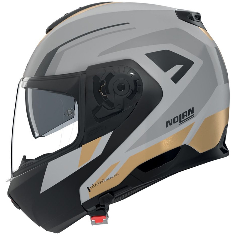 Opklapbare motorhelm Nolan N100-6 Cinetico N-COM 360 matgrijs-zwart-antraciet-goud