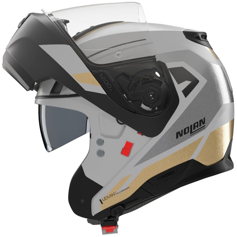 Opklapbare motorhelm Nolan N100-6 Cinetico N-COM 360 matgrijs-zwart-antraciet-goud