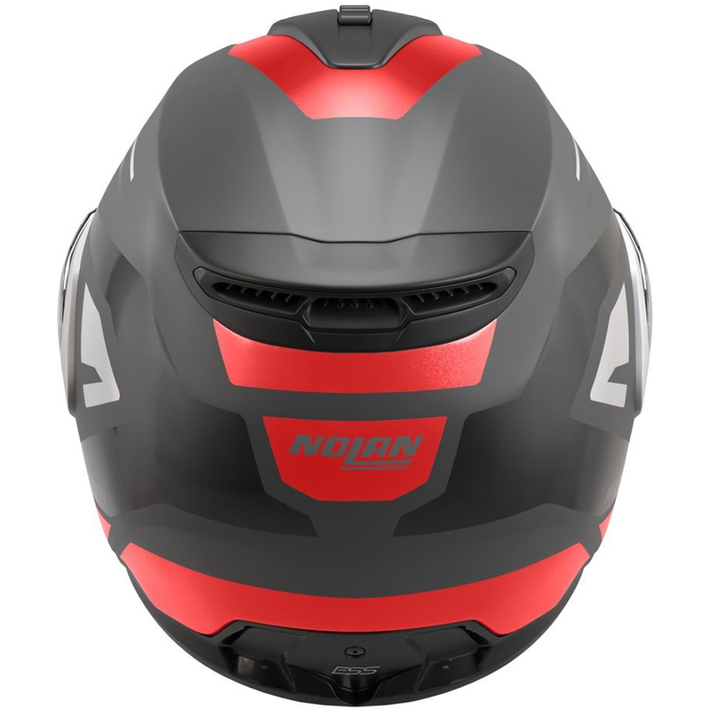 Opklapbare motorhelm Nolan N100-6 Cinetico N-COM 361 matgrijs-wit-rood