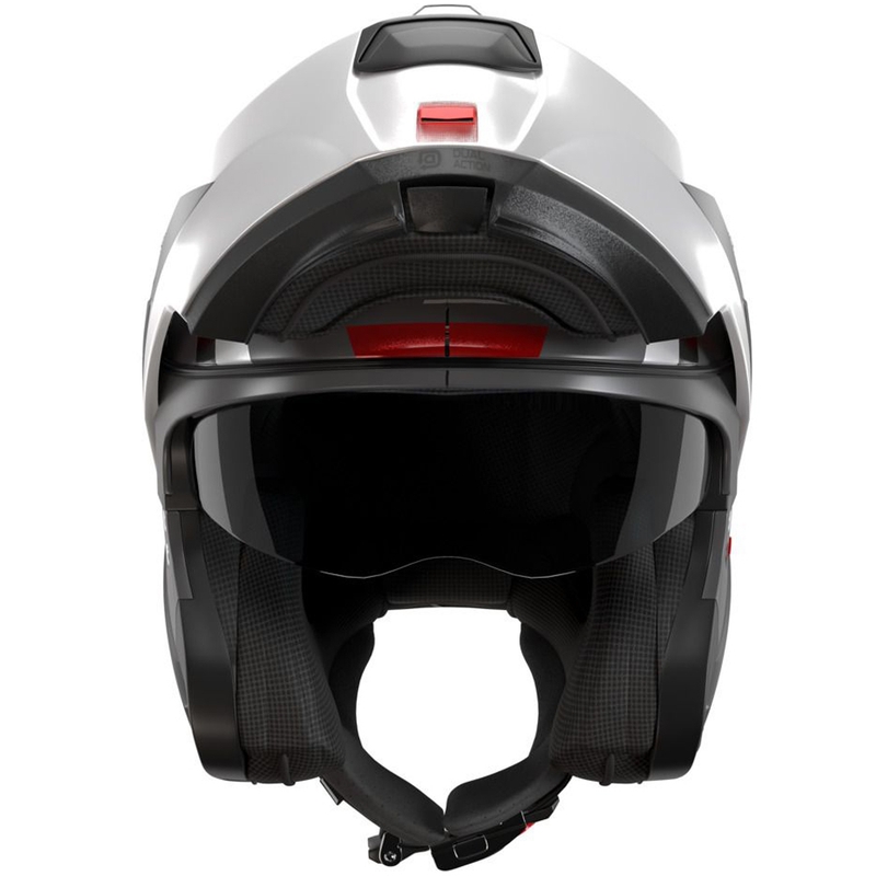 Opklapbare motorhelm Nolan N100-6 Cinetico N-COM 361 matgrijs-wit-rood