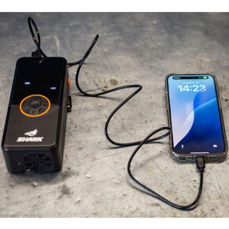 Accucompressor met powerbank SHARK BP-150 zwart