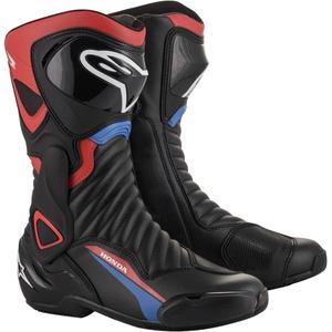 Alpinestars S-MX 6 Honda Collectie Zwart-Rood-Blauw-Wit Motorfietslaarzen