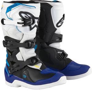 Alpinestars Tech 3S Jeugd Wit-Zwart-Blauw Kinder Motorfiets Laarzen