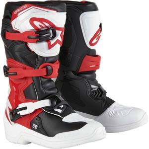 Alpinestars Tech 3S Jeugd Wit-Zwart-Rood Kinder Motorfiets Laarzen