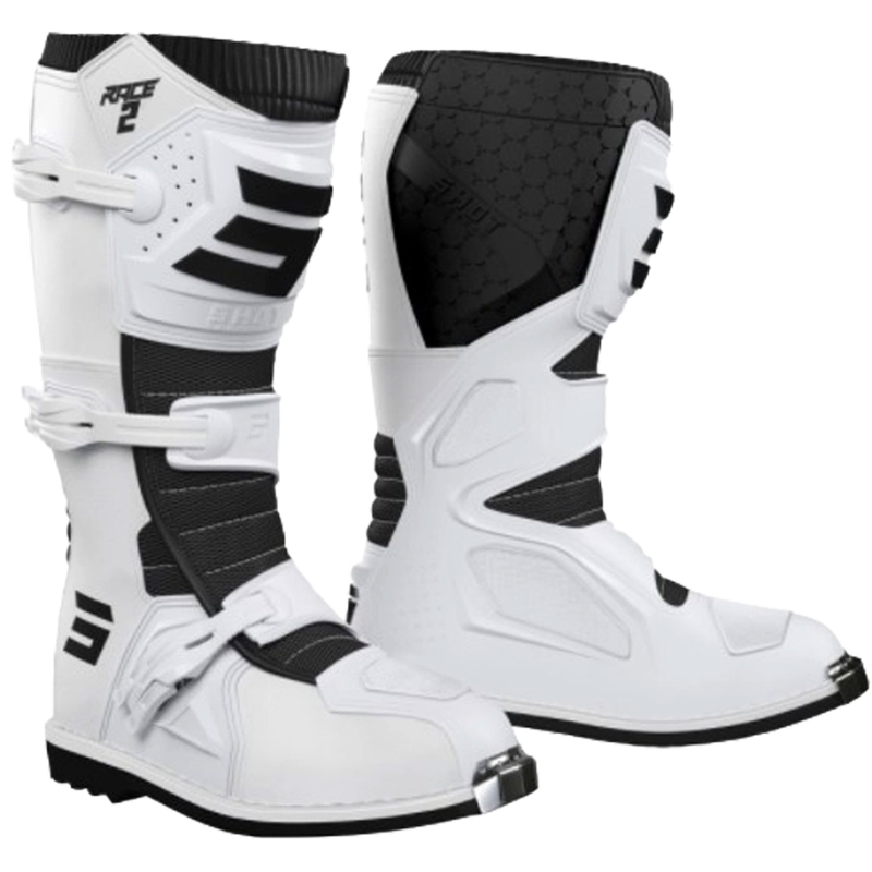 Shot Race 2 motorcrosslaarzen zwart-wit