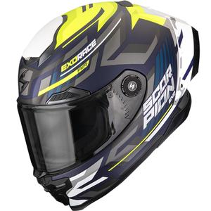 Scorpion EXO-RACE Air Kobra FIM2 integraal motorhelm matblauw-fluor geel