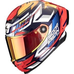 Scorpion EXO-RACE Air Kobra FIM2 integraal motorhelm blauw-geel-rood