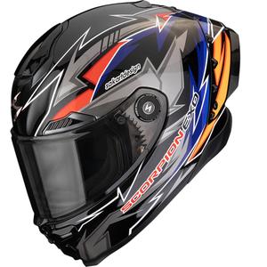 Scorpion EXO-RACE Air Move On FIM2 integraal motorhelm zwart-blauw-oranje