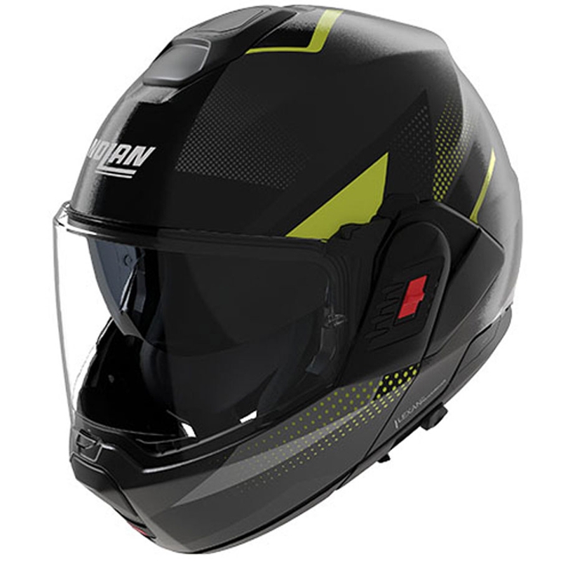 Opklapbare motorhelm Nolan N120-1 Ciclone matgrijs-zwart-groen
