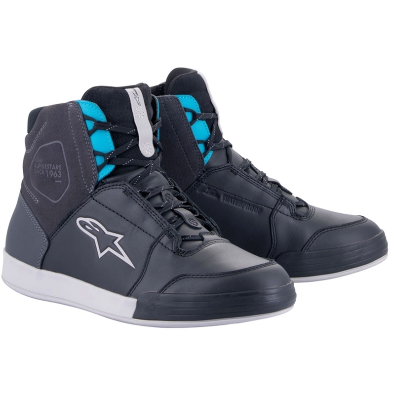Alpinestars Stella Chrome Drystar Dames Motorfietslaarzen Zwart Grijs Blauw
