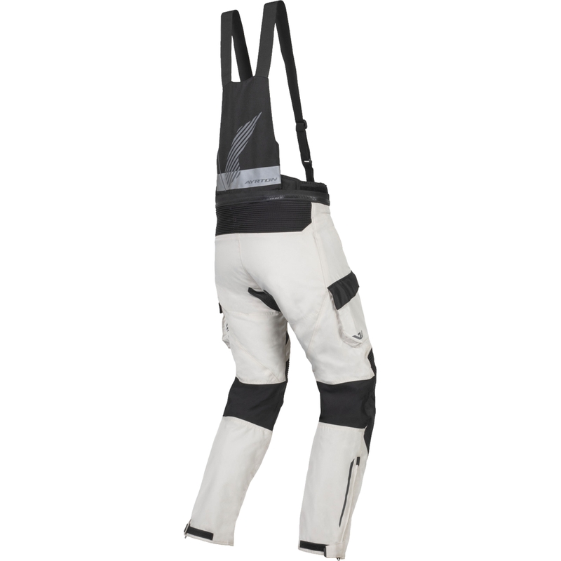 Ayrton Rally II motorbroek wit-zwart-grijs